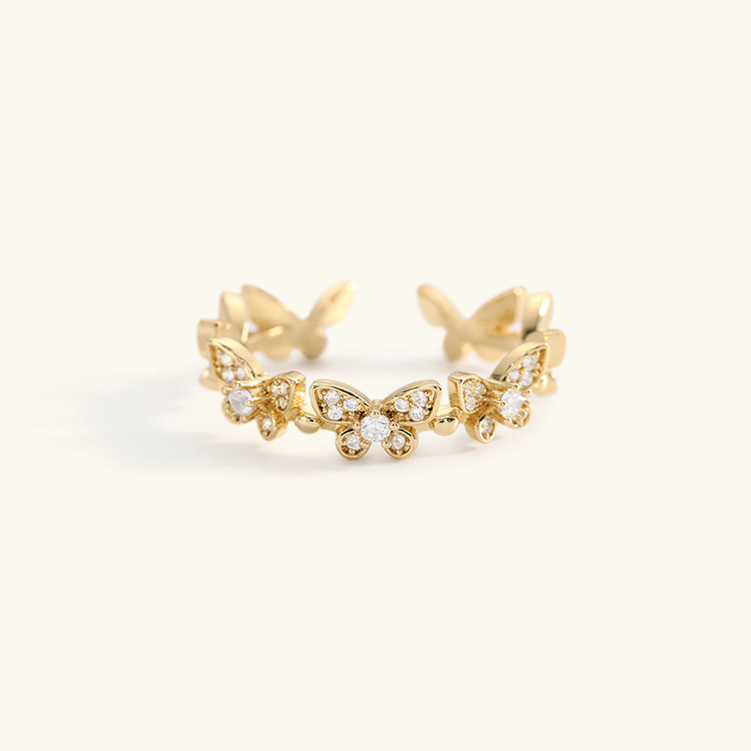 Elegant Butterfly Gold Ring