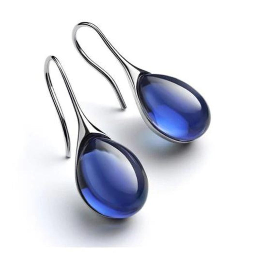 Elegant Crystal Drop Earrings in Gold and Silver