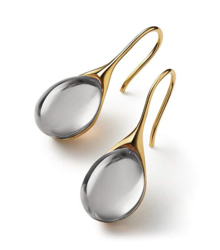 Elegant Crystal Drop Earrings in Gold and Silver