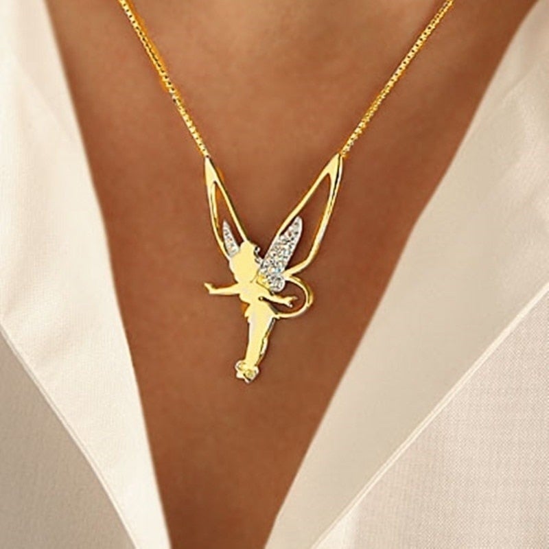 Sterling Silver and Gold Fairy Necklace