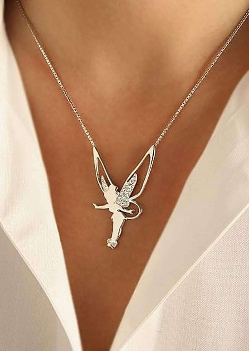Sterling Silver and Gold Fairy Necklace