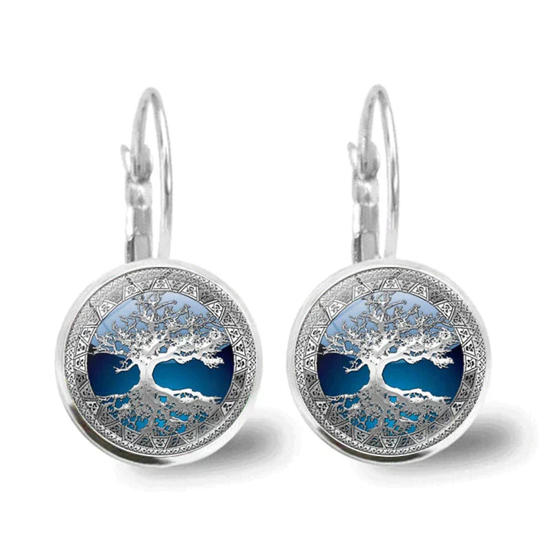 Sterling Silver Tree of Life Earrings
