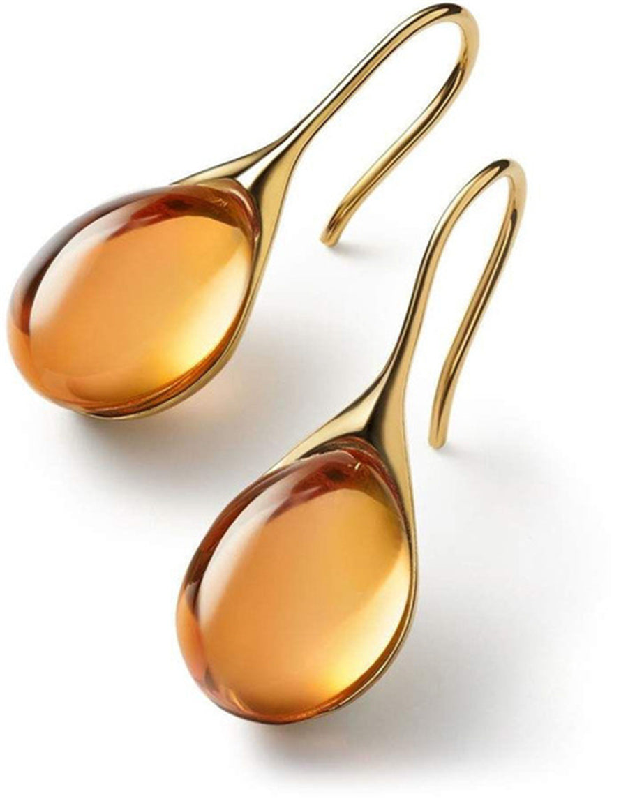Elegant Crystal Drop Earrings in Gold and Silver