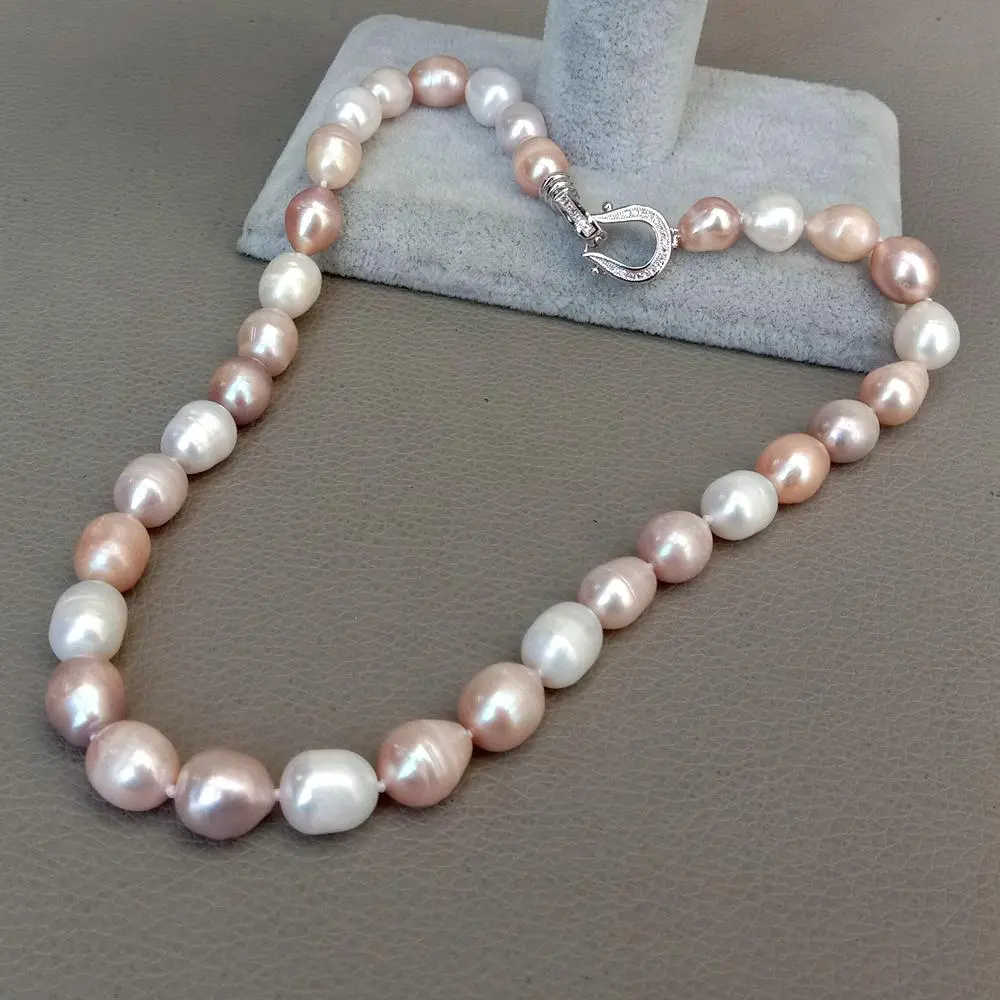 Vibrantly Colored Pearl Necklace