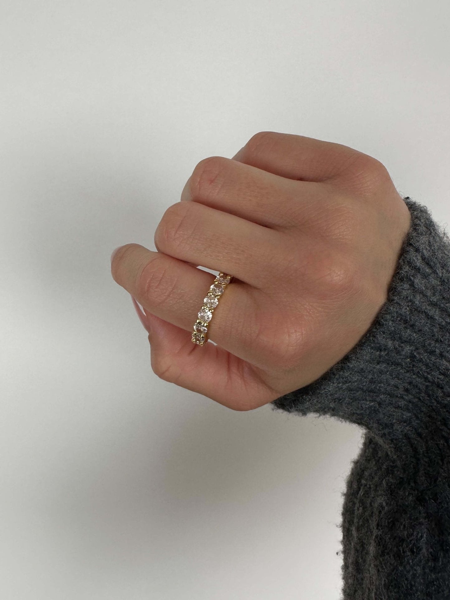 Radiant Zirconia Band Ring