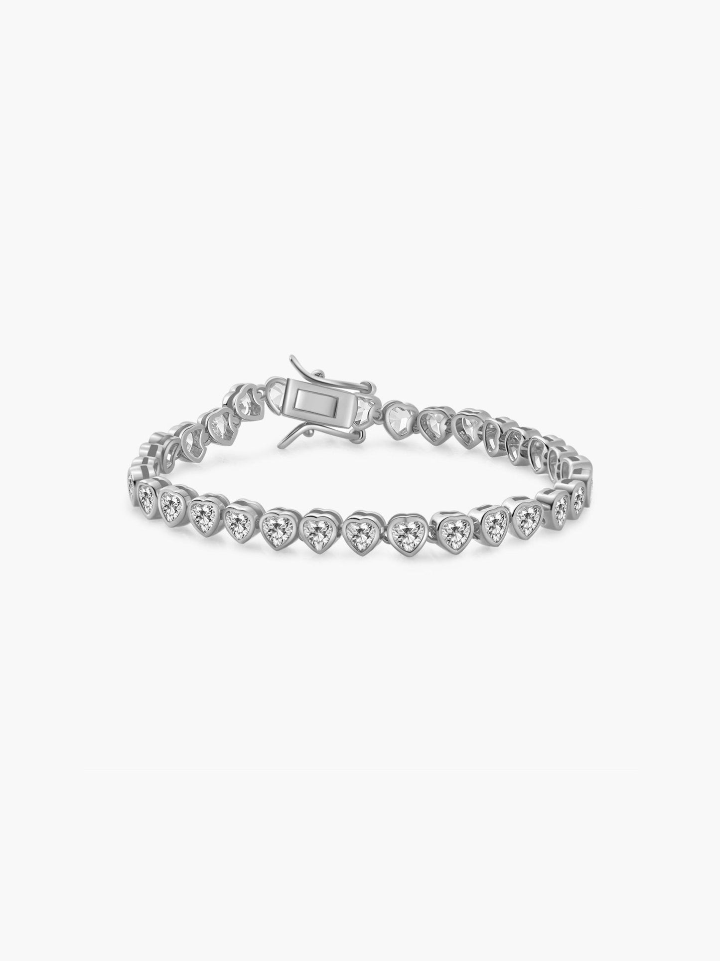 Heart-Cut Zirconia Tennis Bracelet