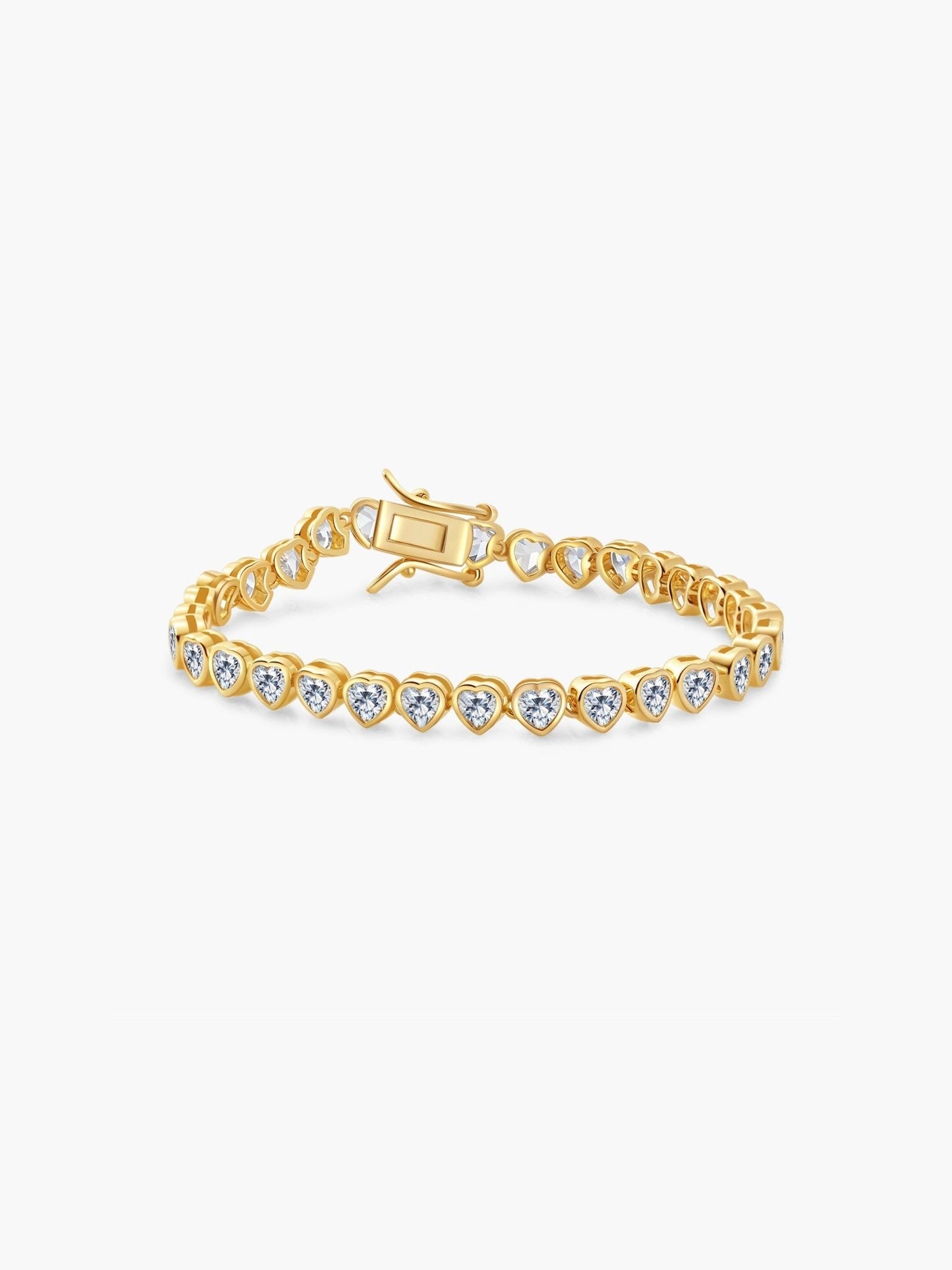 Heart-Cut Zirconia Tennis Bracelet