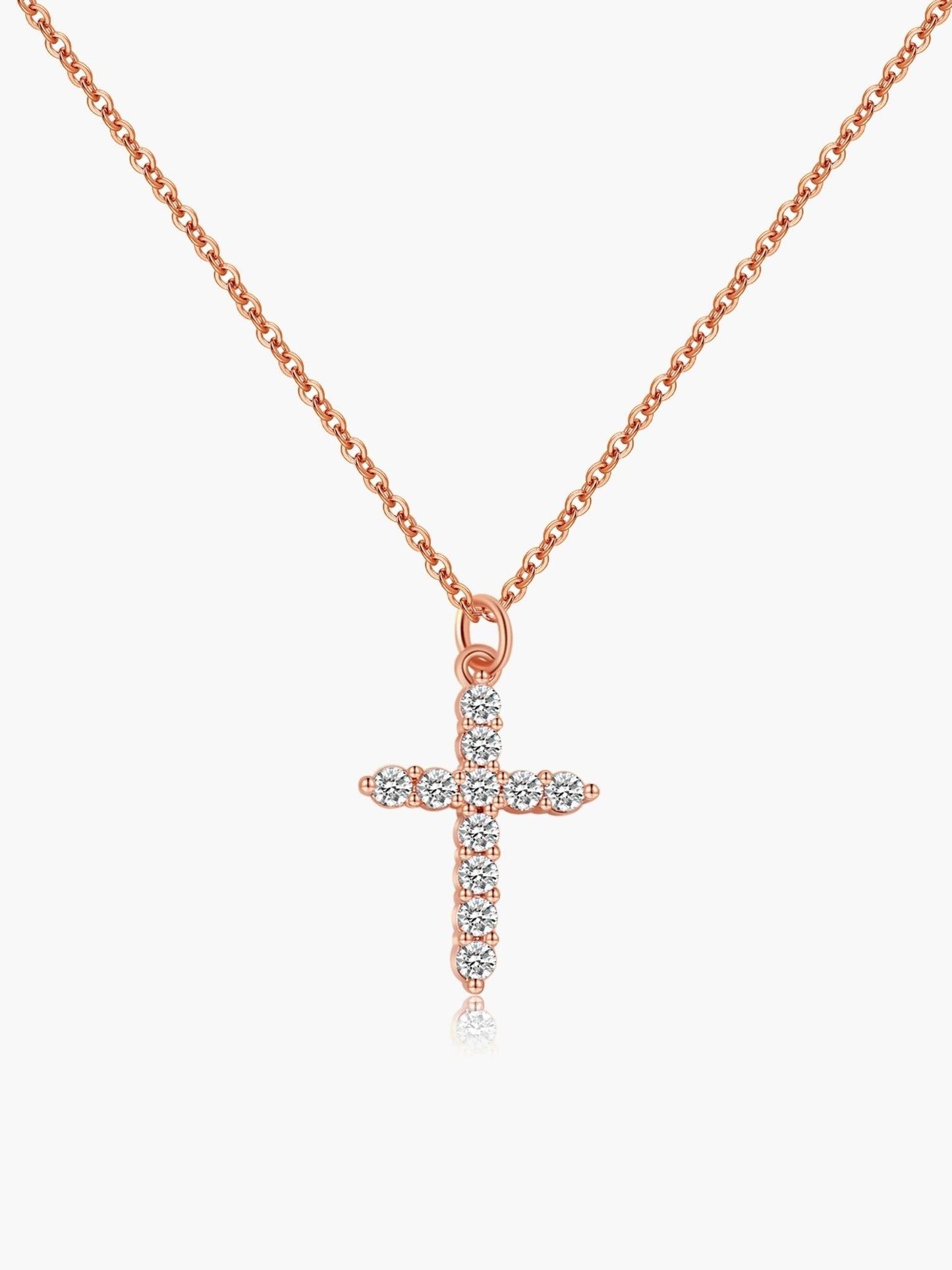 Zirconia Cross Pendant Necklace