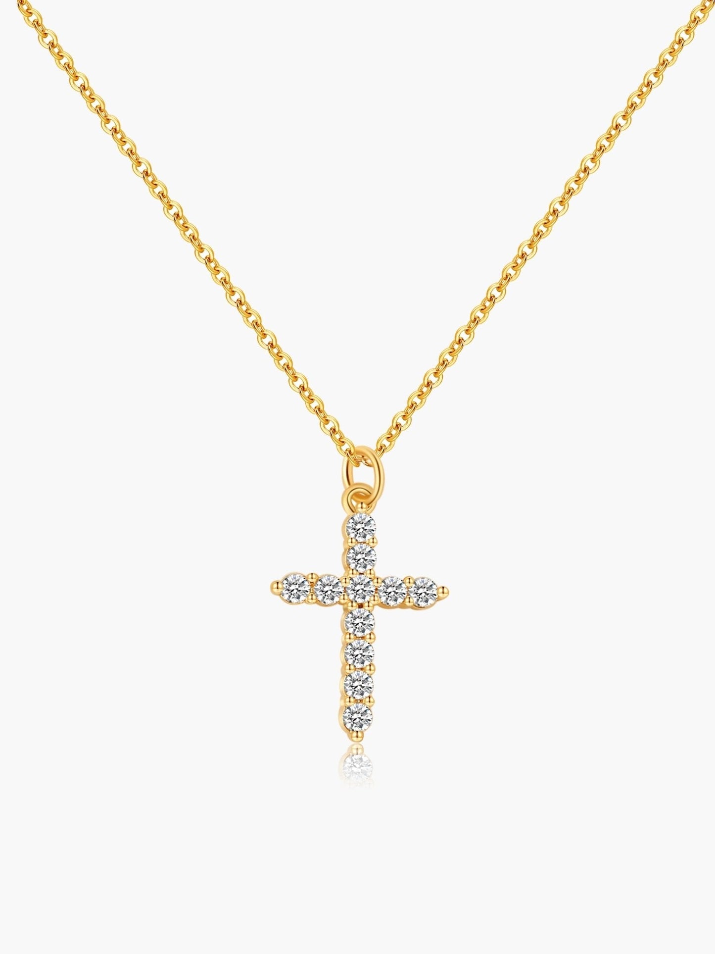 Zirconia Cross Pendant Necklace