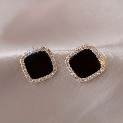 Modern Geometric Square Stud Earrings