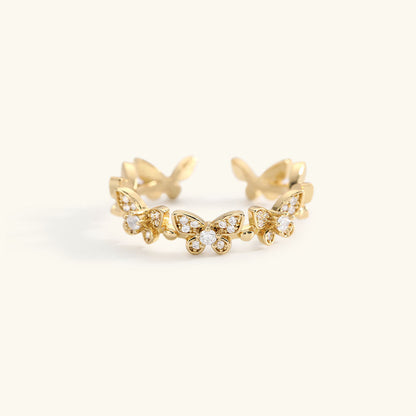 Elegant Butterfly Gold Ring