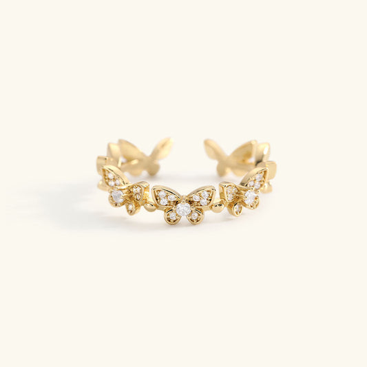 Elegant Butterfly Gold Ring
