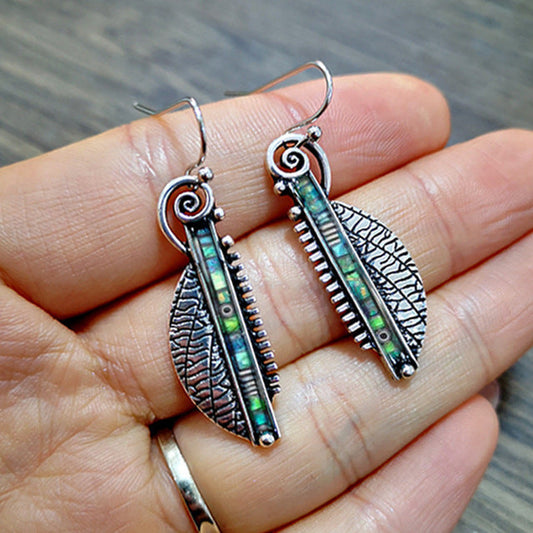 Emerald-Hued Crystal Silver Earrings