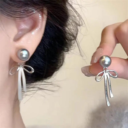 Stylish Women's Zircon Ball Pendant Earrings