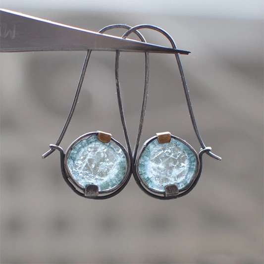 Retro Sea-Inspired Crystal Earrings