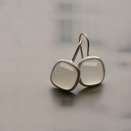 Retro Moonstone Gemstone Earrings