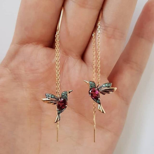 Colorful Enamel and Zirconia Earrings