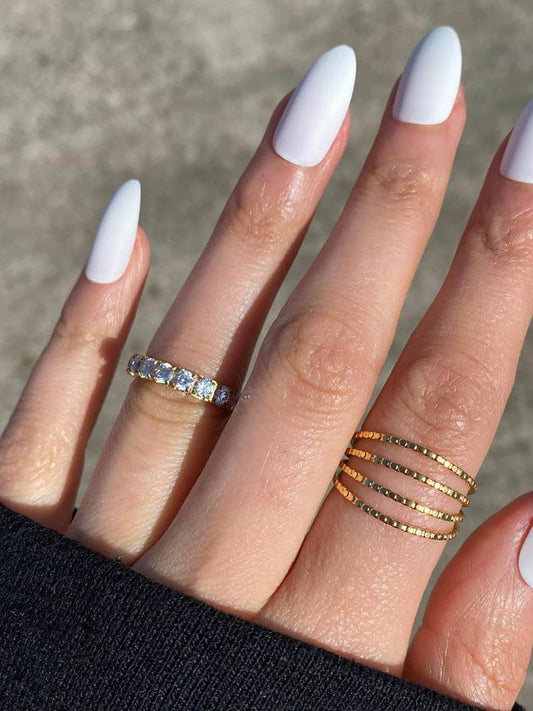 Radiant Zirconia Band Ring