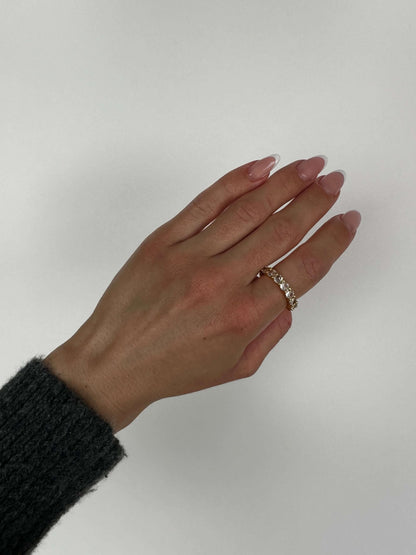 Radiant Zirconia Band Ring