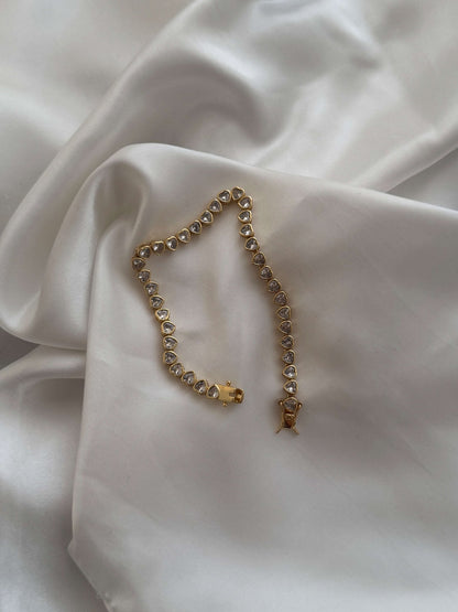 Heart-Cut Zirconia Tennis Bracelet