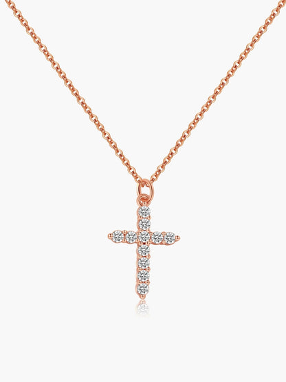 Zirconia Cross Pendant Necklace