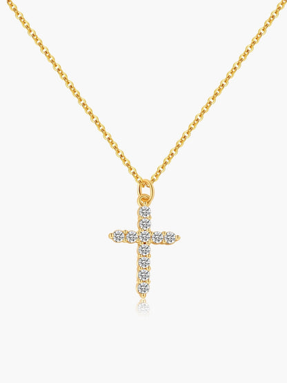 Zirconia Cross Pendant Necklace