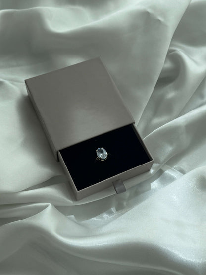 Oval Zirconia Band Ring